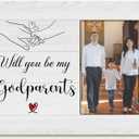 Godparents Proposal Gifts 4x6 Picture Frame, Godparent Gifts for Baptism from Godchild, Will You Be My Godparents Picture Photo Frames for Desk Tabletop Wall Decoration