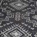 STARUIA 3'x5' Washable Area Rug Western, Non-Slip Small Entryway Rug Black Aztec Tribal Classic Boys Rug for Bedroom Living Room Low-Pile Carpet for Indoor Kitchen Bathroom(Black 3'x5')