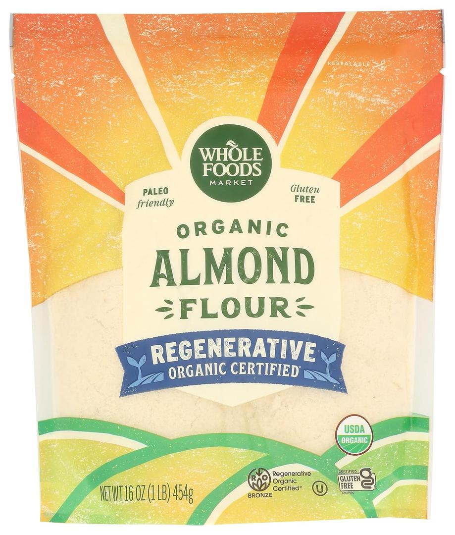 2 x Whole Foods Market, Organic Almond Flour, 16 Ounce, Pack Of2 (EXP 06/07/26)