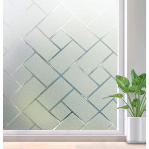 rabbitgoo Window Privacy Film, Frosted Glass Decorative Static Cling Sticker Sun Blocking Vinyl Covering for Home Kitchen Living Room Bathroom, 17.5 x 78.7 inches