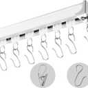 VEVOR Ceiling Curtain Track Set, 17.7 FT/5.4 Meter, Sliding Ceiling Track System for Curtains, Room Divider Curtain Track Ceiling/Wall Mounted for Living Room Bedroom with Hooks and Hardware, White
