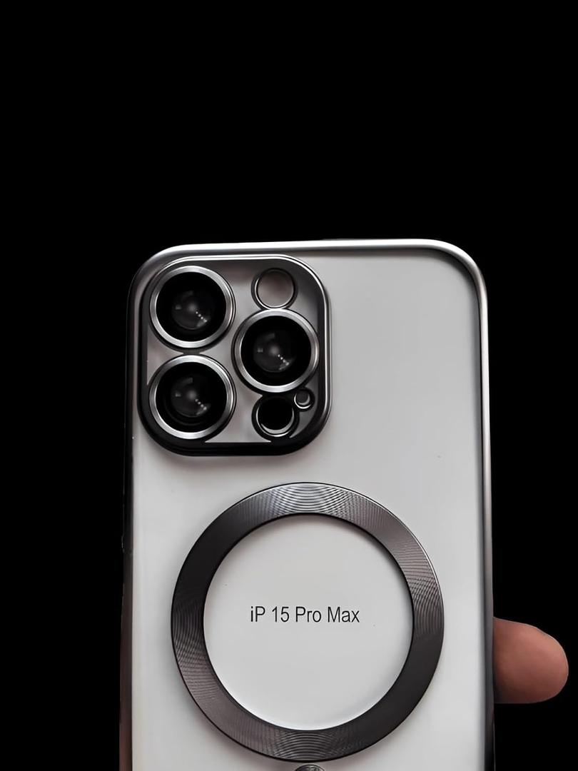 Grip CASE Magfit Back Cover Case Compatible with iPhone 15 Pro Clear