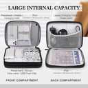 FYY Electronic Organizer, Extra Large Travel Cable Organizer Bag Pouch Portable Waterproof Double Layers All-in-One Storage Bag for iPad, Cable, Power Bank, Laptop Charger for Office/Home, Black