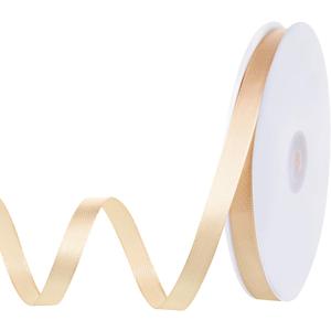 120 Yards Champagne Ribbon 3/8 Inch Thin Gold Satin Ribbon Craft Fabric Ribbons for Hair Bow Making Gift Wrapping Floral Bouquet Party Birthday Graduate Gift 2026 Decorations