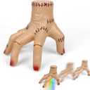 Wednesday Thing Hand with Movable Fingers, Scary Realistic Crawling Hand with Light & Sound, Creepy Costume Accessory, Spooky Decor, Halloween Party and Cosplay Gift