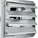 VEVOR Shutter Exhaust Fan, 16'' with High Speed, AC-motor, 2000 CFM, Wall Mount Attic Fan, Ventilation and Cooling for Greenhouses, Garages, Sheds, FCC