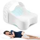 Gliterra XL Memory Foam Knee Pillow for Side Sleepers - Adjustable Leg Pillow, Max Support Spine Alignment & Hip/Back/Joint Pain Relief