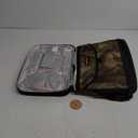 Double-Layer Insulated Cooler Foldable Lunch Box, Leakproof Cooler Bag for Men & Women, Shoulder Strap, Bottle Opener, for Beach, Camping, Car (Black)