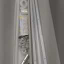 Aluminum alloy ceiling curtain tracks with hooks & corner connectors (Set of 2), heavy-duty room partition curtain rod tracks, suitable for living rooms, bedrooms, and bathroom(6-9 ft Track Set)White