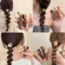 8 Pcs Telephone Line Wire Hair Bands Heart Design Spiral Ponytail Holders Elastic Hair Ties Straight Phone Cord No Damage Coil Hair Accessories for Women