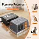 Enclosed XXXXL Stainless Steel Litter Box, 28" L x 20" W x 17" H, Side Entry Extra Large Metal Cat Litter Box with Lid for Big & Multiple Cats, Removable Enclosure, Anti-Leakage,Easy to Clean