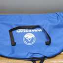 Wakeman Camp Table - Round 2-Tier Folding Table with 4 Cupholders and Carrying Bag - for Camping, Beach, Picnic, Sporting Events, and More Outdoors,Blue, 20" X 20" X 25.25"