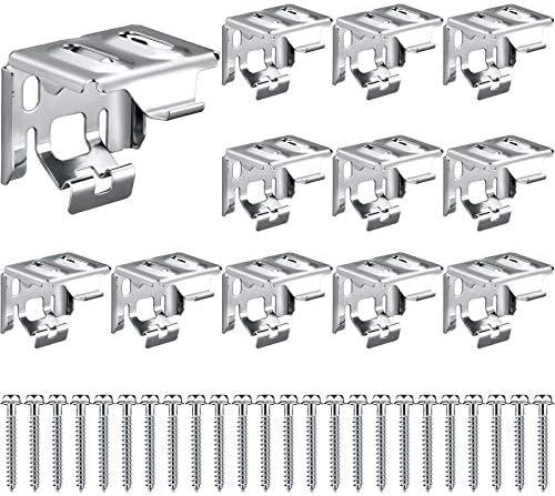 Jetec 6 Pieces Mini Blind Brackets for Window Blinds, with Screws (1.18x1.18 Inch)