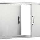 VEVOR Outdoor BBQ Access Door, 787 x 609 x 46 mm, Stainless Steel Flush Mount, Vertical Door with Handle for Grilling Station