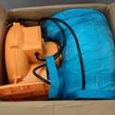 White Bounce House with Slide, Inflatable Bouncy House for Kids 3-12 w/Ball Pit, Outdoor & Indoor, Bounce Area 8'x8', Capacity 400 lb