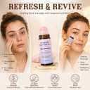 Organic Castor Oil Rose Quartz Roller Ball, 100% Pure, Cold-Pressed, Unrefined & Hexane-Free, Moisturizing Facial Oil for Face & Under Eyes, Cooling Facial Massage Roller for Puffiness & Dry Skin