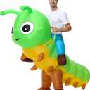 Inflatable Costume For Adults,Inflatable Caterpillar Riding Costume,Halloween Blow up Costume for Women Men Cosplay Parties