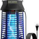 Endbug Bug Zapper with LED Light, Waterproof Bug Zapper Outdoor Indoor, Mosquito Zapper Outdoor Electric Fly Zapper, Mosquito Killer Fly Trap for Outside Patio Garden Backyard Home, Plug in, Black