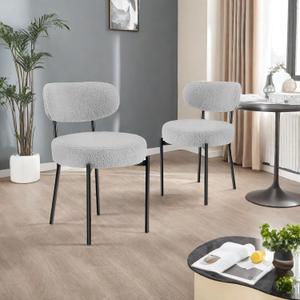 Dining Chairs Set of 2, Modern Kitchen Table Chairs with Soft White Seat Cushion and Durable Black Steel Frame, Upholstered Backrest for Dining Room and Bedroom, 2packs White Dining Chairs Set of 2, Modern Kitchen Table Chairs with Soft White Seat Cushion and Durable Black Steel Frame, Upholstered Backrest for Dining Room and Bedroom, 2packs White