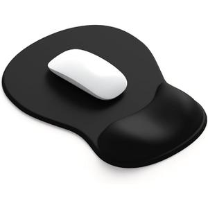 ErgoComfort Gel Wrist Rest Mouse Pad-Ergonomic Office Mousepad with Wrist Support-Non-Slip, Design Desk Accessories Mat for Home&Game Decor (01Black)