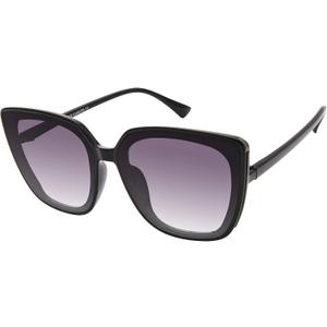 Vince Camuto Women's Glamorous 100% UV Protective Square Sunglasses (Black)