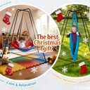 Swing Stand Frame | X-Shaped Sensory Swing Stand, 350LBS Heavy-Duty Metal Swing Stand for Kids & Adults, Indoor & Outdoor Use (Seat NOT Included, Black)
