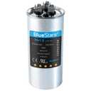 [UL Certified] BlueStars 70/7.5 uF 70+7.5 MFD 370 or 440 Volt VAC Round Dual Run Capacitor by BlueStars - Compatible for Air Conditioner or Heat Pump Condenser