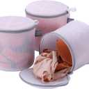 Kimmama Bra Washing Bags for Laundry, Lingerie Bags for Washing Delicates, Large Bra Laundry Bag for Washing Machine, Sandwish Mesh, 8x8x8"