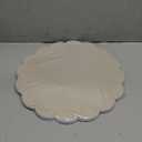 60 Pcs White Paper Placemats, 13.5 Inch Disposable Scalloped Placemat Disposable Table Place Mats Decorative Paper for Birthday Wedding Bridal Shower Holiday Party