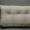 Daneey Headboard Wedge Pillow Bed Wedge Pillow for Headboard Bolster Reading Pillow for Bed Back Pillow for Sitting in Bed Wedge Pillow Headboard with Removable Corduroy Cover (White, Twin)