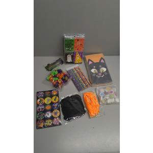 Halloween Theme 9 PCS Note Pads,Pencils, Erasers, Stamps, etc.
