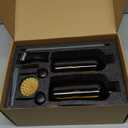 [Luxury] Kitchen Soap Dispenser Set - 16OZ Amber Glass Bottle, Stainless Steel Pump, Instant Dry Tray, Waterproof Labels, Non-Slip Silicone Pad, and Dish Brush | Upgrade for Your Kitchen and Bathroom