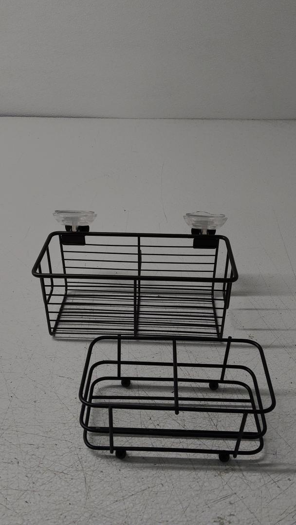 2 Pcs Shower Shelves, Black Metal