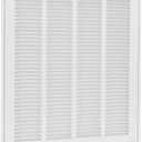 EZ-FLO 16 x 20 Inch (Duct Opening) Return Air Vent Cover for Wall or Ceiling, Solid Steel Return Air Filter Grille, HVAC Vent Cover, White, 61631