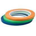 JINBING 3 Rolls Fine Line Tape High-Temp Vinyl Fineline Masking Tape Painters Tape 3-Colors (1/4 inch)