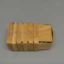 Hoolerry 25 Pieces 1/2 Pint Wooden Gift Baskets 3 x 3 x 2.2 Inch Square Vented Wood Boxes Mini Berry Basket Bulk for Fruit Picking Arts Crafts and Party Decor Wedding Gift