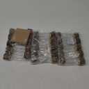 30 Pcs Rustic Wood Place Card Holders with Swirl Wire Wooden Bark Memo Holder Stand Card Photo Picture Note Clip Holders 5.8" and Kraft Place Cards Bulk for Wedding Party Table Number Name Sign