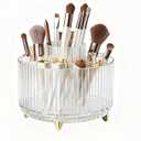 360 Degree Rotating Desktop Organizer,Makeup Brushes,Pencils,Desktop Stationery Storage Rotating Rack,Premium Plastic Organizer For Office,School And Home (Transparent color)