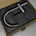 KENES Brushed Nickel Bathroom Faucet Single Handle Modern Prep Wet Bar Sink Faucet Bathroom Sink Faucets with Drain Assembly & Deck Plate, Farmhouse RV Camper Outdoor Utility Faucet, KE-9005B (Short)