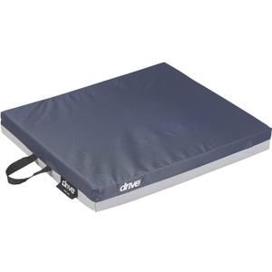 Drive Medical 14888 Skin Protection Gel "E" Wheelchair Seat Cushion, Gel Seat Cushion With Non-Slip Removable Cover, 18" x 16" x 2", 1 Count