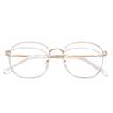 OPTOFENDY Metal Blue Light Blocking Glasses for Women Men, Square Computer Eyeglasses, Anti Eyestrain & UV Protection