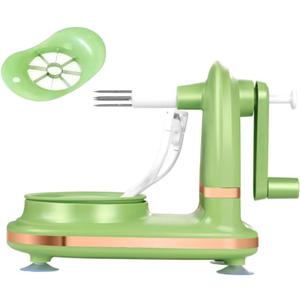 Upgrades Automatic Apple Peele Pear Peele,Manual Rotating Kitchen Gadget Apple Slicer And Corer Peelers For Kitche,Stable and Convenient Cool Stable Suction Cup 1 Splitter(Light green)