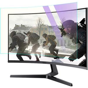 CapriTech 32 Inch Anti Blue Light Monitor Screen Protector -Anti Glare Filter Film for Curved screen, No Air Bubbles/Relieve Eyestrain/Ultra Clear
