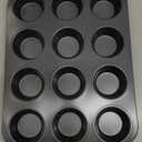 Muffin Cupcake Pan - Nonstick 12-Cup Tin for Baking Cheesecake, Toast Oven Supplies, Non-Stick Tray