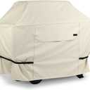 NettyPro Grill Cover for Outdoor Grill 60 inch Waterproof Heavy Duty Gas BBQ Cover for Outside Weber, Char-Broil, Brinkmann, Jenn Air, Nexgrill 3-4 Burners Barbecue, Beige