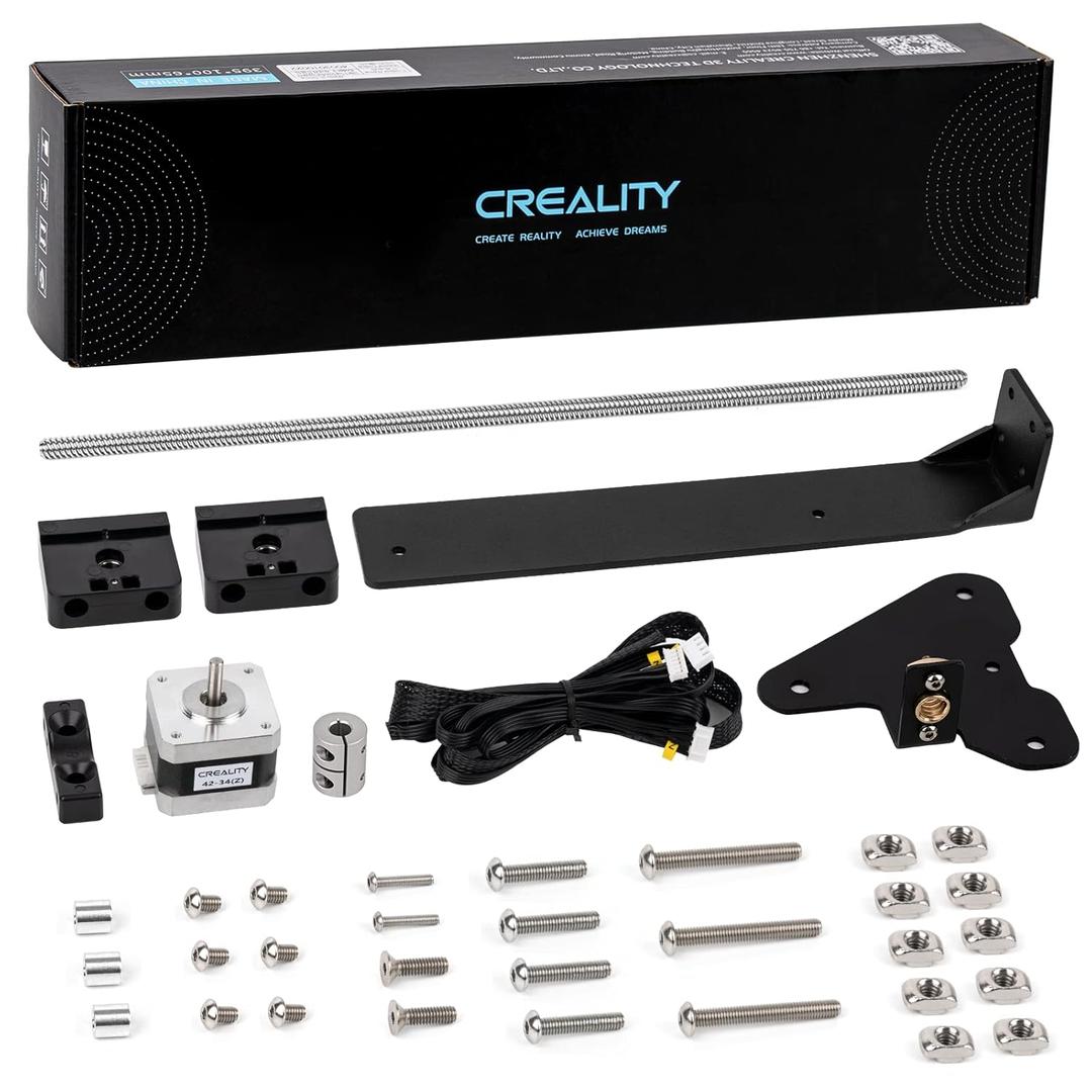 Creality 3D Printer Ender 3 Dual Z-axis Upgrade Kit with Lead Screw, Metal Power Supply Holder and Stepper Motor, 3D Printers Dual Screw Rod Upgrades Kit for Ender 3, Ender 3 Pro, Ender 3 V2