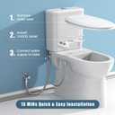 YASFEL Bidet Attachment for Toilet, Self-Cleaning Bidet Sprayer Non-Electric Dual Nozzle for Feminine/Posterior Wash Bidet Toilet Attachment with Pressure Controls (White)