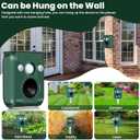 Solar Ultrasonic Animal Repellent Outdoor, Cat Repellent Outdoor with Motion Detection Waterproof Animal Repeller Deer Skunk Raccoon Squirrel Cat Deterrent for Yard