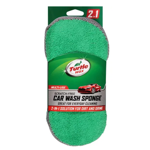 Turtle Wax Car Wash Sponge, Scratch-Free, Multi-Use, 2 in 1