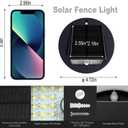 Solar Motion Wall Lights 33LED Solar Motion Sensor with 3 Lighting Modes, IP65 Waterproof Solar Security Lights, Solar Fence Lights, Solar Powered Outdoor Lights for House (White Led 2Pack)